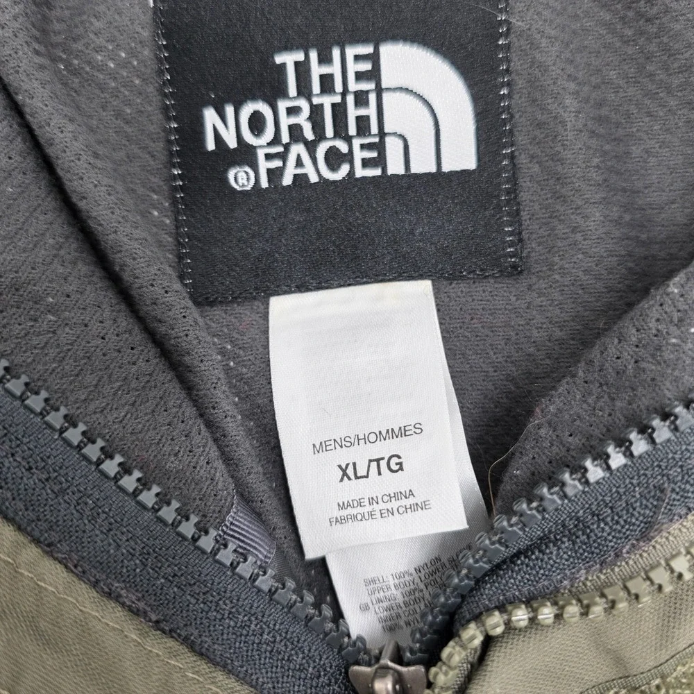 The North Face HyVent‎ Mens XL Full Zip Jacket Khaki Black Waterproof Outdoor